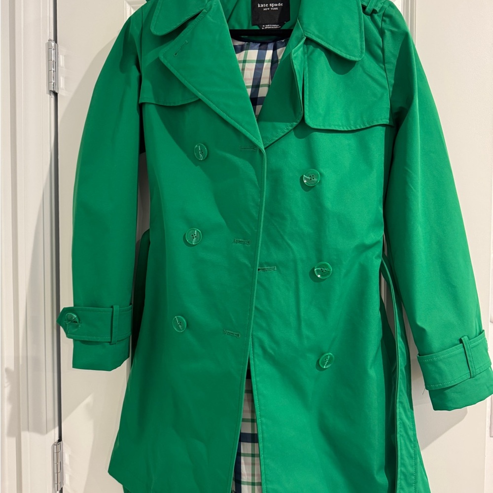 Kate Spade Green Trench Coat